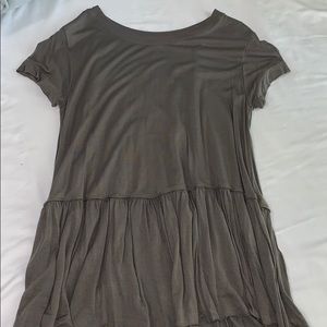 Olive green peplum top